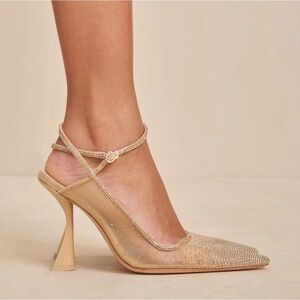 Cult Gaia Diya Crystal Pointed Toe Pump